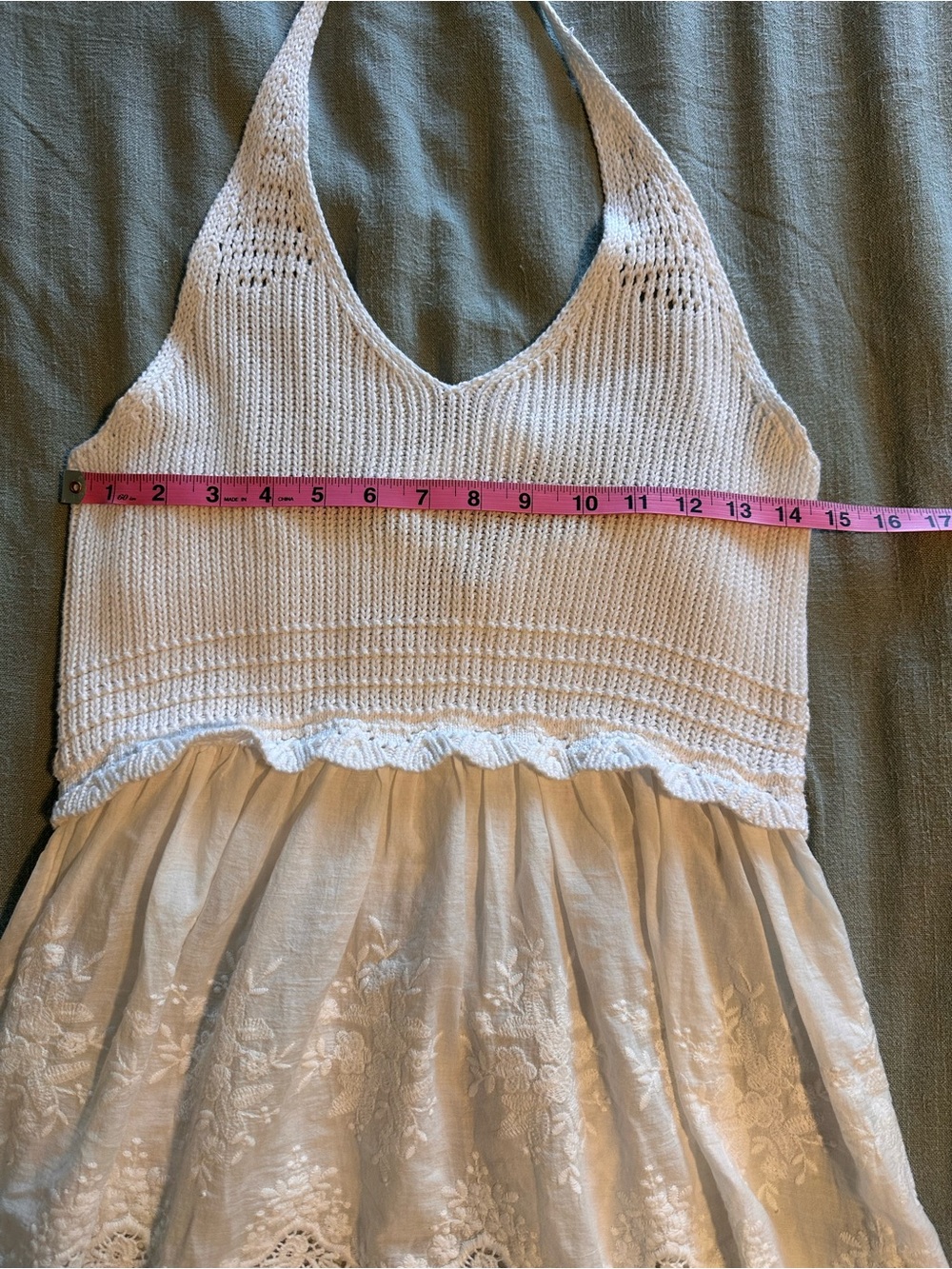🤍 Anthropologie Twofer Crochet Lace Halter Top - Picture 7 of 8
